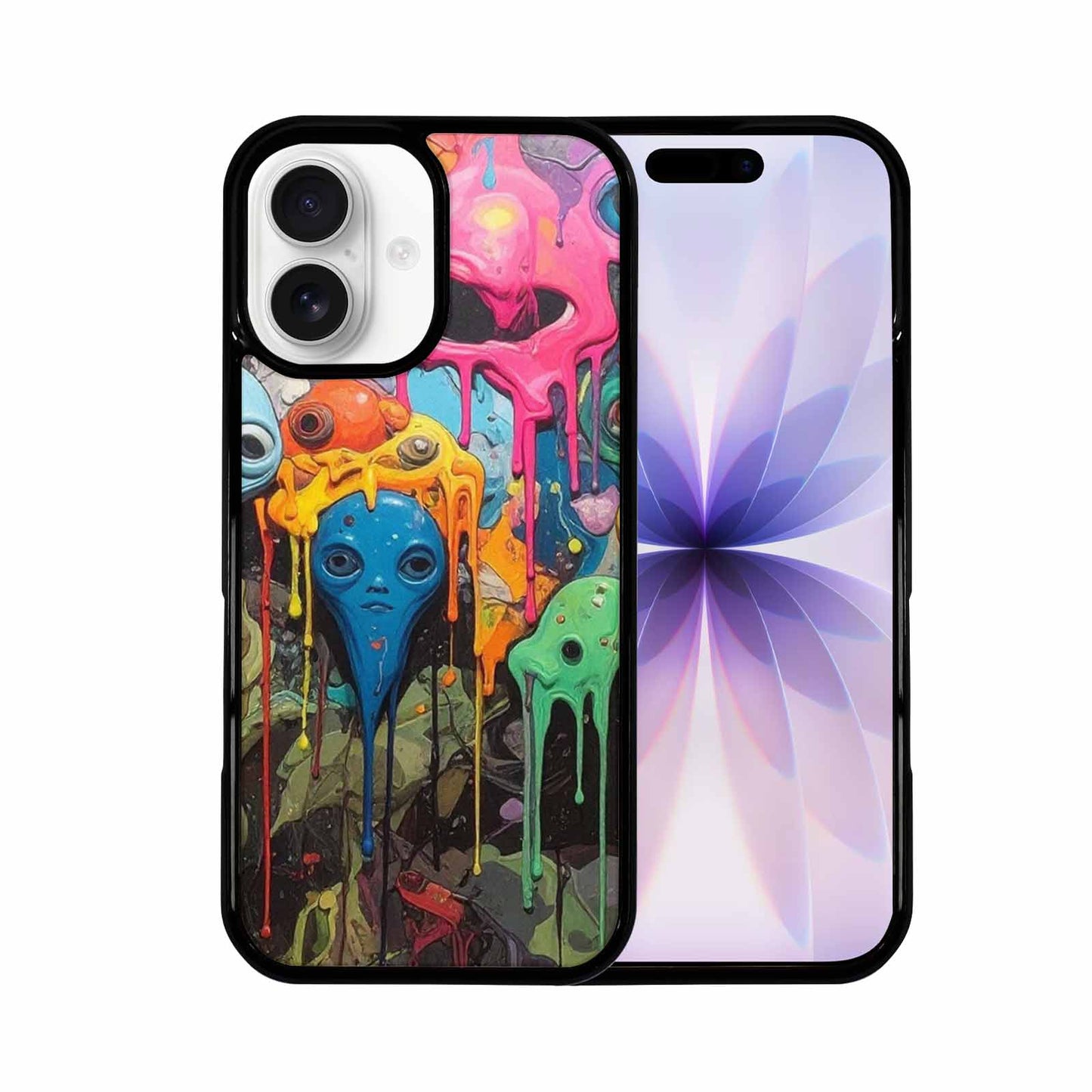 iPhone 17 Case — Aliens Camomelting Aliens Patt Alien Scifi, Custom Print Case Cover