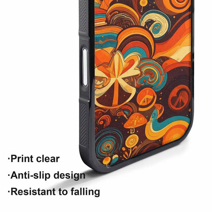 iPhone 17 Pro Max Case — Small Groovy Peace Sign Original Art, Custom Designed Case Cover