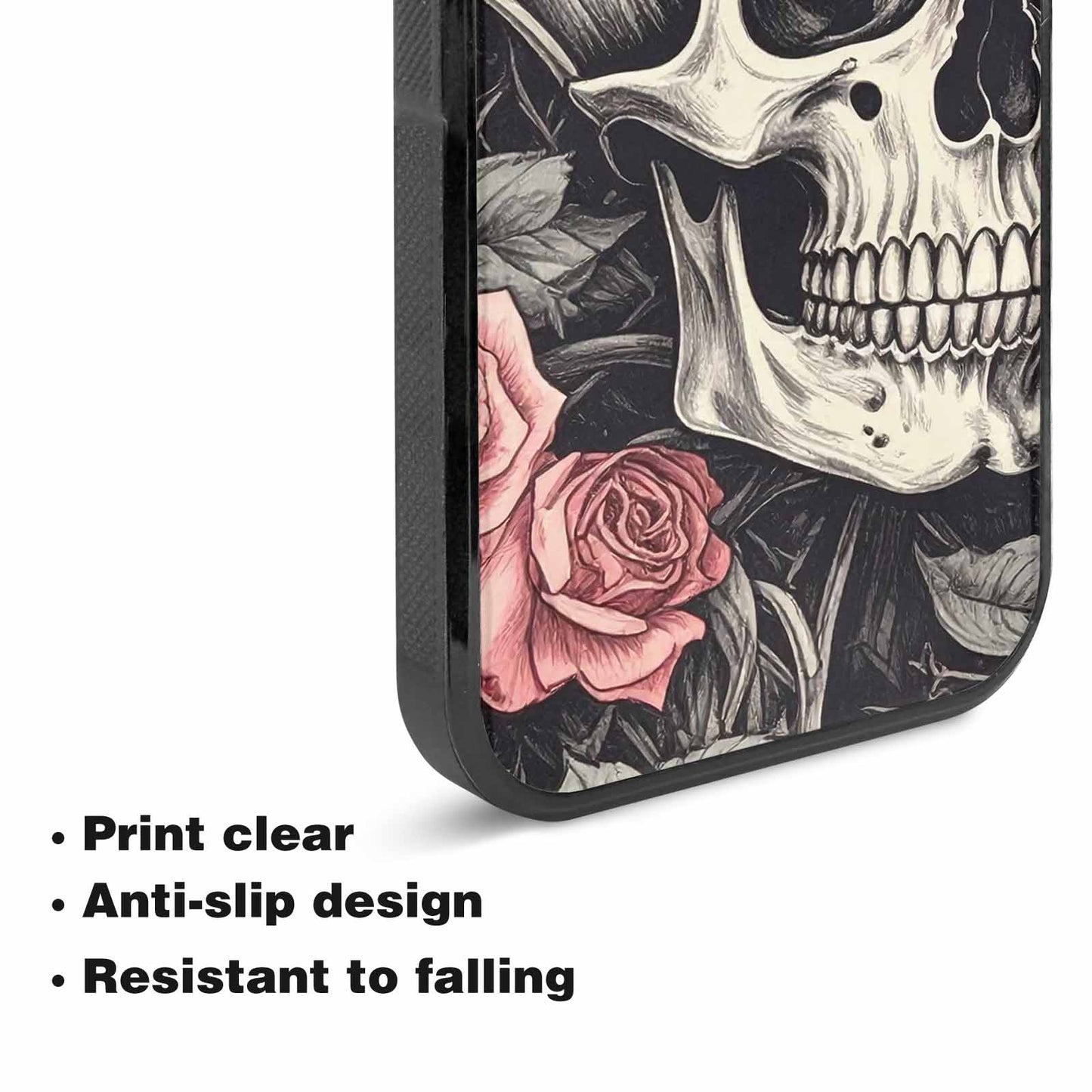 iPhone 15 Case — 20 Skulls Overlapping Seamless Tileable Pattern, Unique Phone Case Design