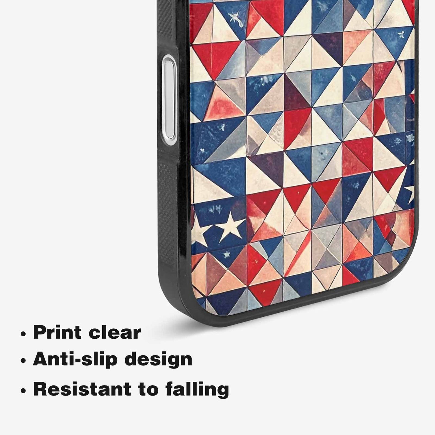 iPhone 16 Case — Small American Flag Stars And Stripes, Custom Printed Phone Case