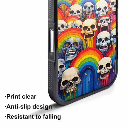 iPhone 17 Air Case — Rainbow From Skulls Mouth Skulls Gothic, Unique Phone Case Design