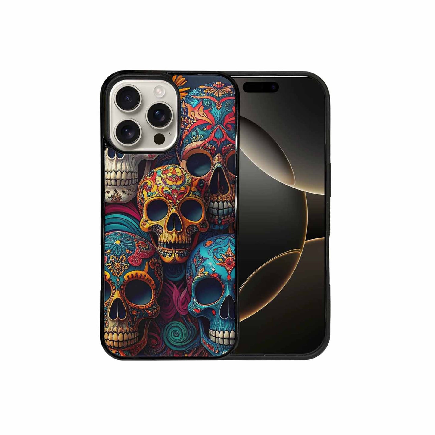 iPhone 16 Pro Max Case — Skull Waves, Personalized Phone Case