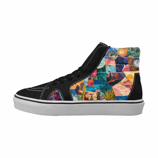 WOMEN'S Surrealist Full Color High Top Canvas Artist-designed Cottagecore Custom Printed Shoes