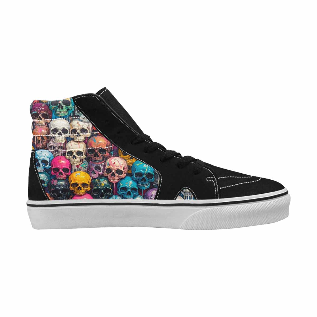 MEN'S Skulls  Marble Skulls High Top Canvas Cottagecore Custom Sneakers