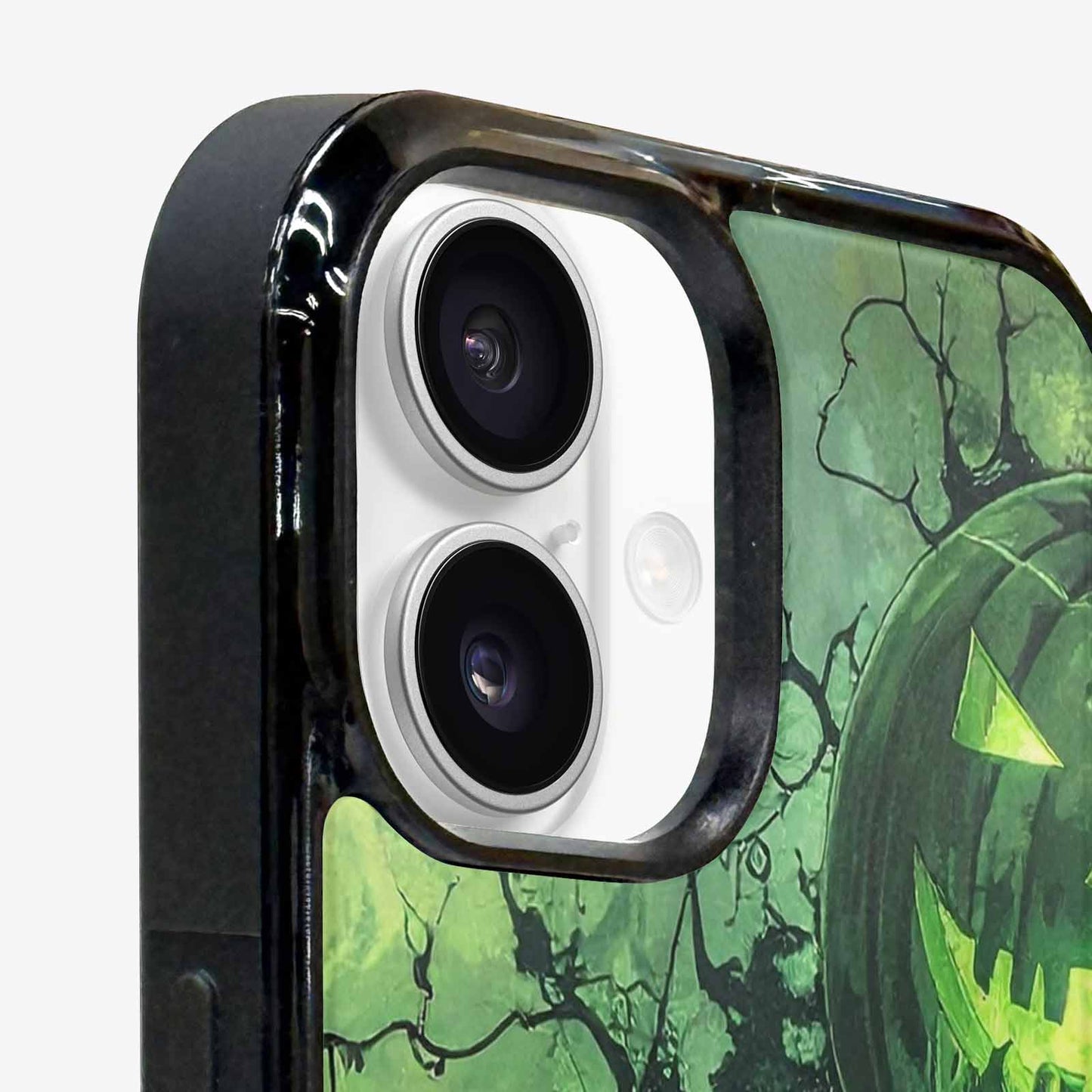 iPhone 16 Plus Case — Halloween Glowing Jackolantern Personalized Phone Cover, Unique Phone Case Design