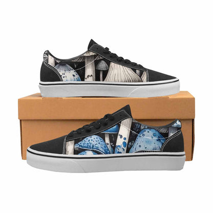WOMEN'S Mushrooms (general) Lace-Up Canvas Dark Academia Custom Sneakers