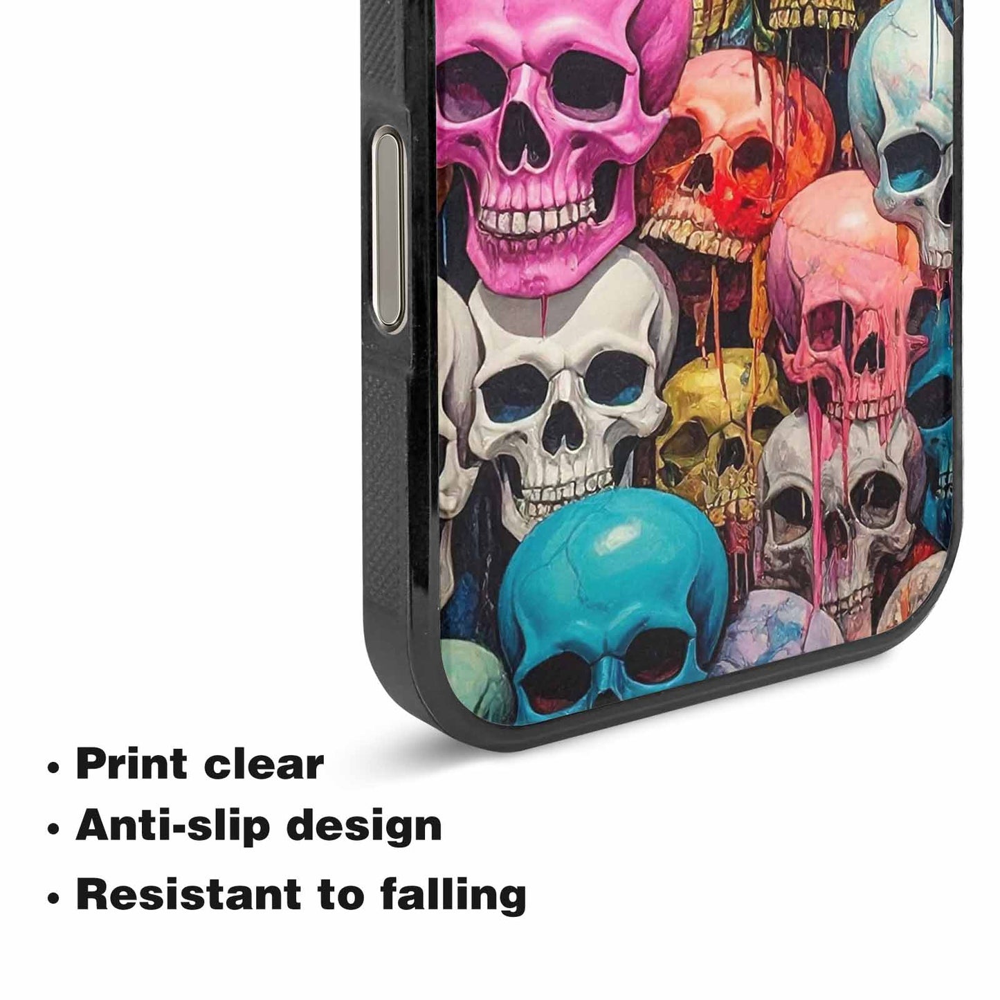 iPhone 16 Pro Max Case — Skulls Marbleskulls Pattern, Unique Phone Case Design