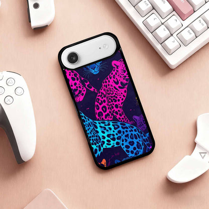 iPhone 17 Air Case — Leopard Print Neon Seamless Pattern Animal, Original Design Phone Case