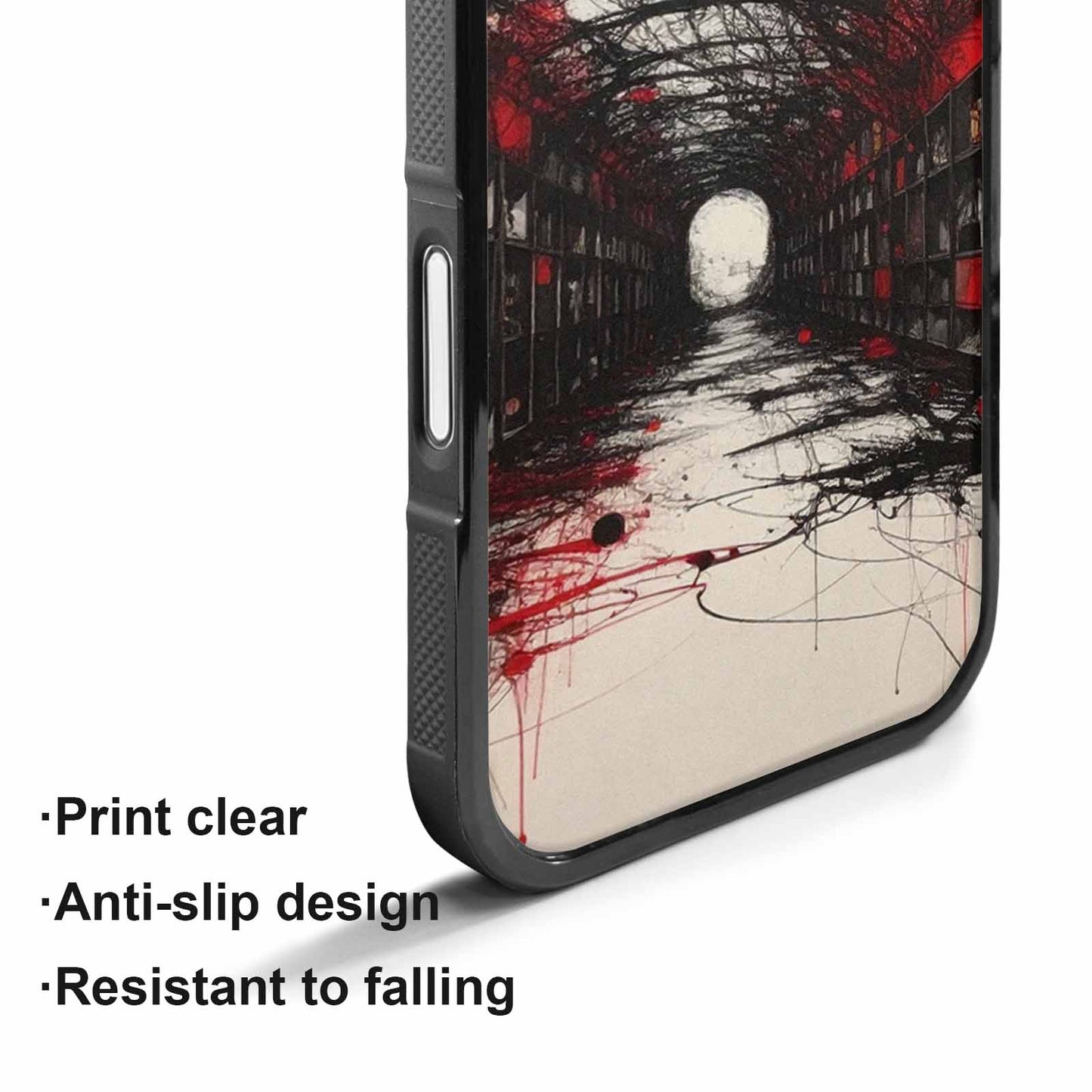 iPhone 17 Case — Black &amp; Red Ink Galaxy Space, Unique Phone Case Design
