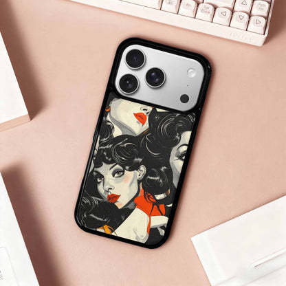 iPhone 17 Pro Case — Seamless Repeating Pattern Of Overlapping Retro, Original Design Phone Case