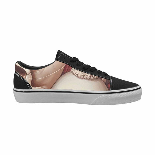 WOMEN'S Skulls Roses Soft Airbrush Canvas Lace-Up Cottagecore Shoes