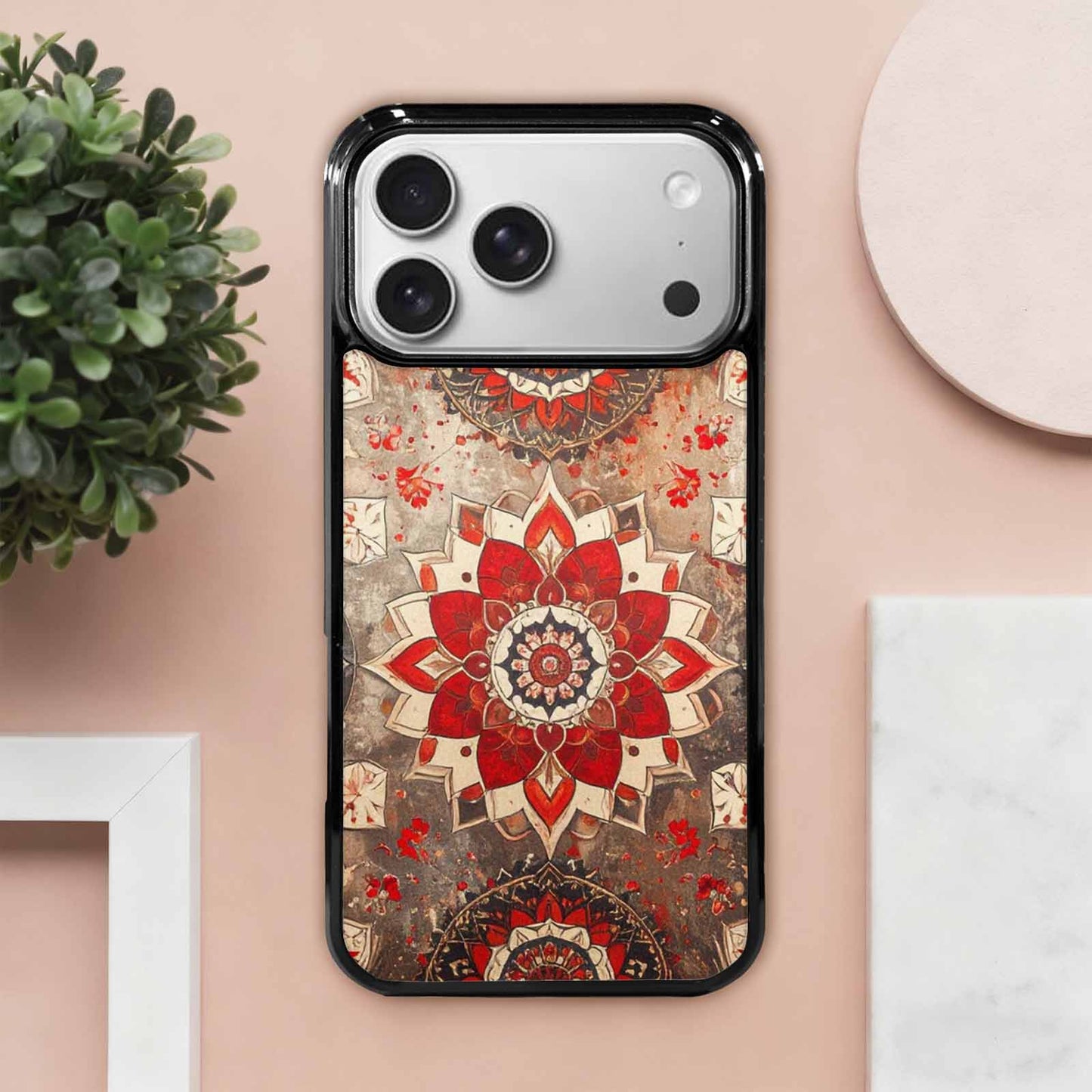 iPhone 17 Pro Max Case — Small Mandala Pattern, Randomly Floral, Custom Designed Case Cover