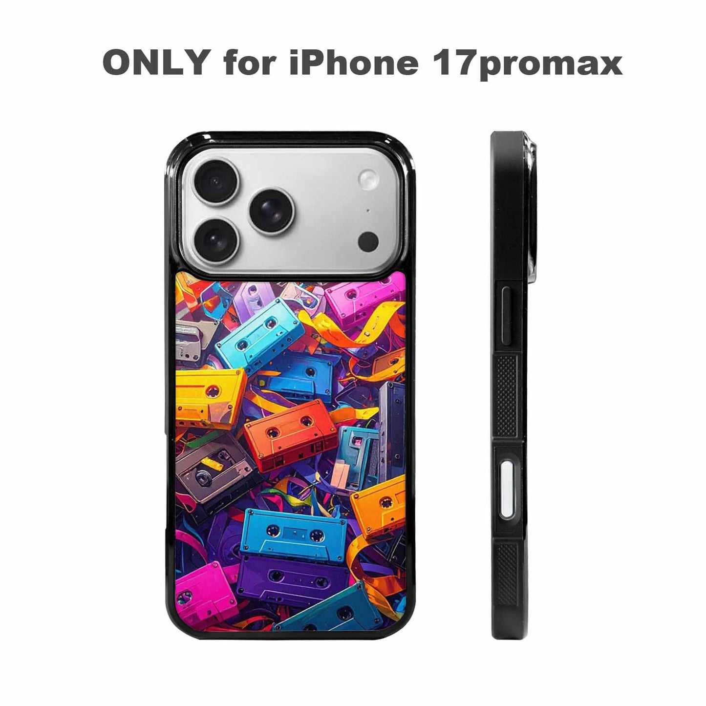 iPhone 17 Pro Max Case — Retro Cassette Tape Pattern Retro Vintage, Unique Phone Case Design