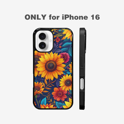 iPhone 16 Case — Sunflower Skulls Print Custom, Custom Printed Phone Case