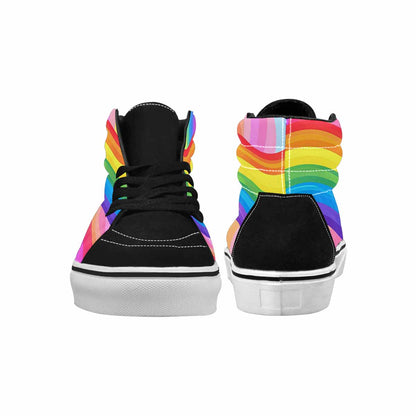 MEN'S Rainbow Pride High Top Canvas Neon Fantasy Sneakers