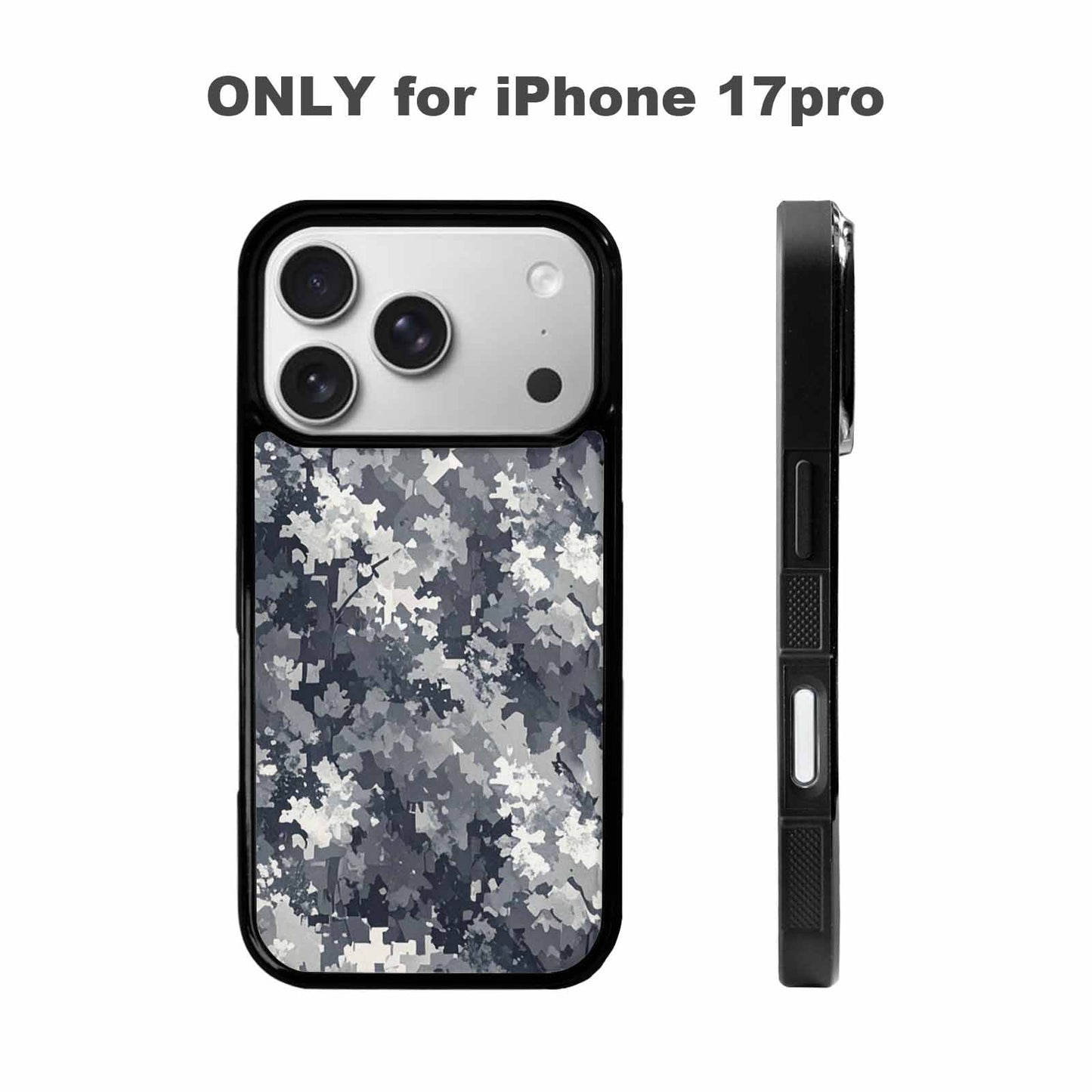 iPhone 17 Pro Case — Small Military Camouflage Blotch Pattern Camo, Custom Phone Case