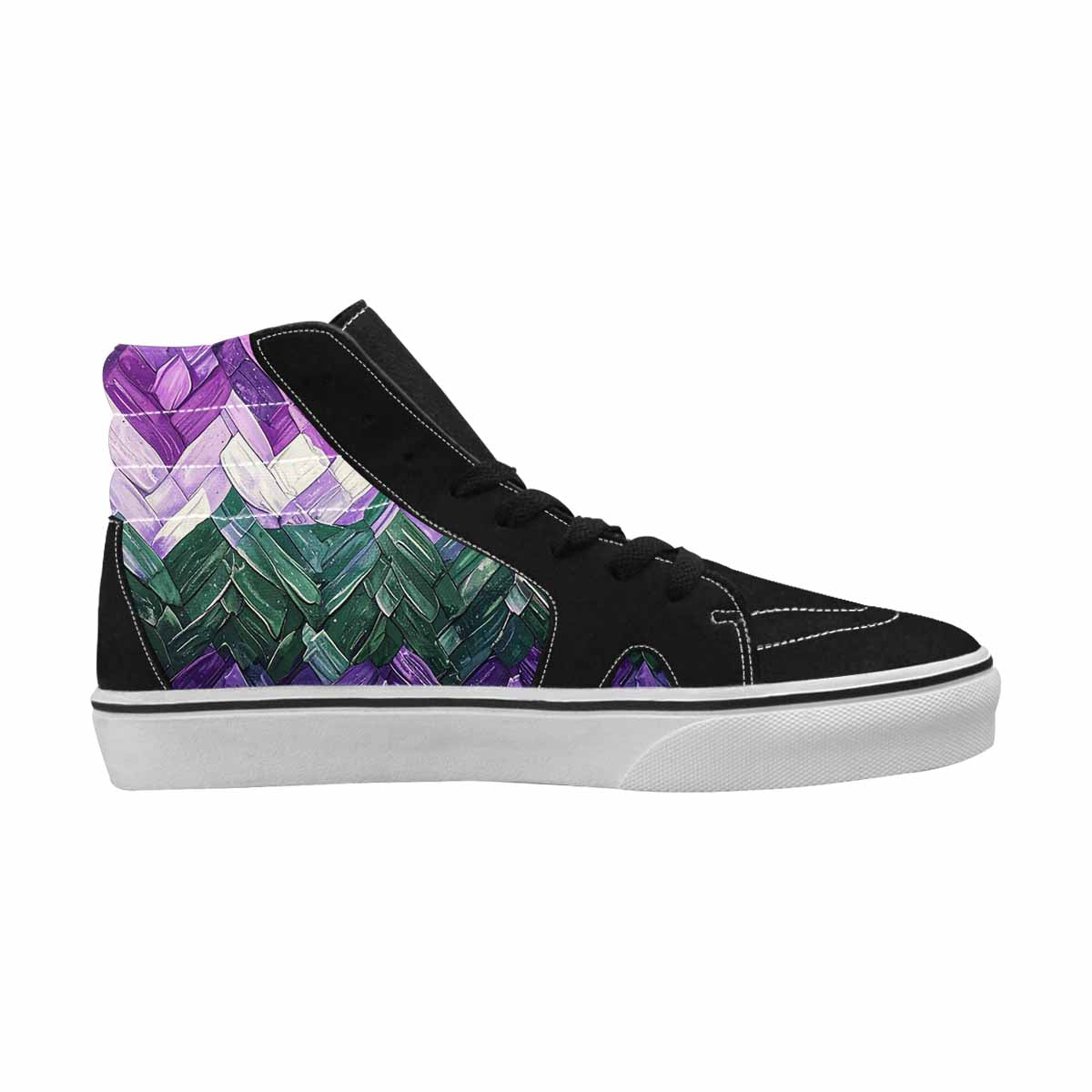 WOMEN'S Genderqueer Flag Color High Top Canvas Wallpaper Art Shoes