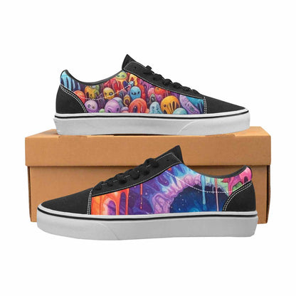 WOMEN'S Aliens  Tie Dye Lace-Up Canvas Grunge Custom Shoes