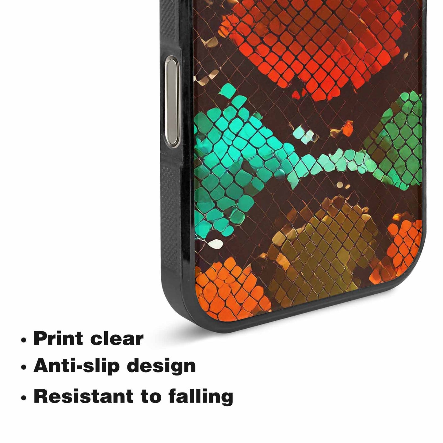 iPhone 16 Pro Max Case — Snake Print Dark Seamless Pattern Vibrant, Custom Designed Case Cover
