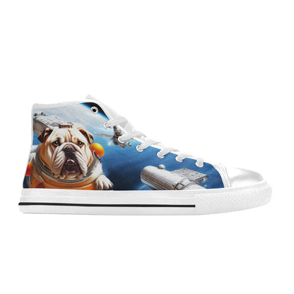 MEN'S Space Dog Men’S High Top Canvas Wallpaper Art Sneakers