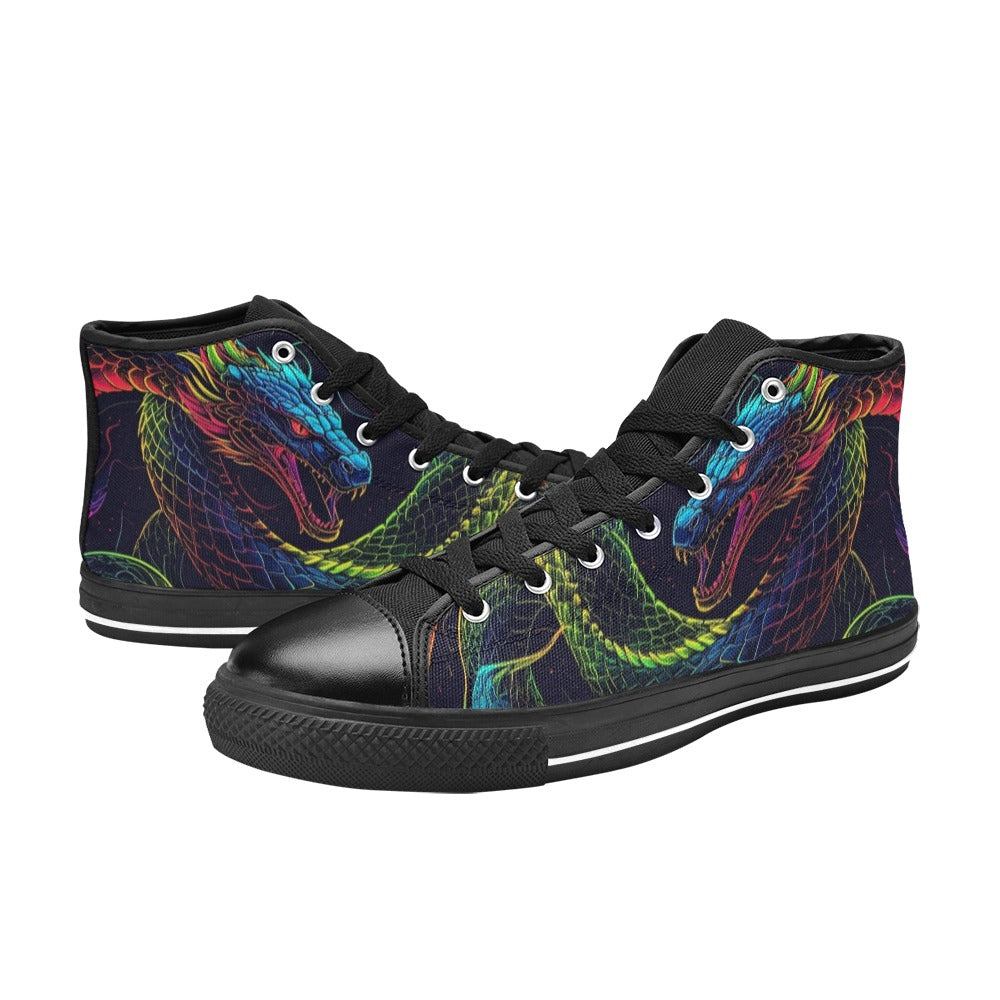 MEN'S Electric Serpent Dream Men’S High Top Canvas Dreamcore Custom Shoes