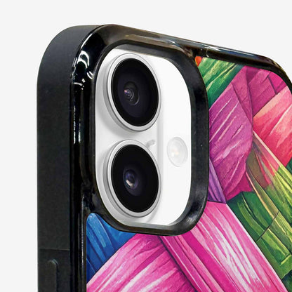 iPhone 16 Case — Polysexual Flag Color Theme Small Rainbow, Custom Print Case Cover