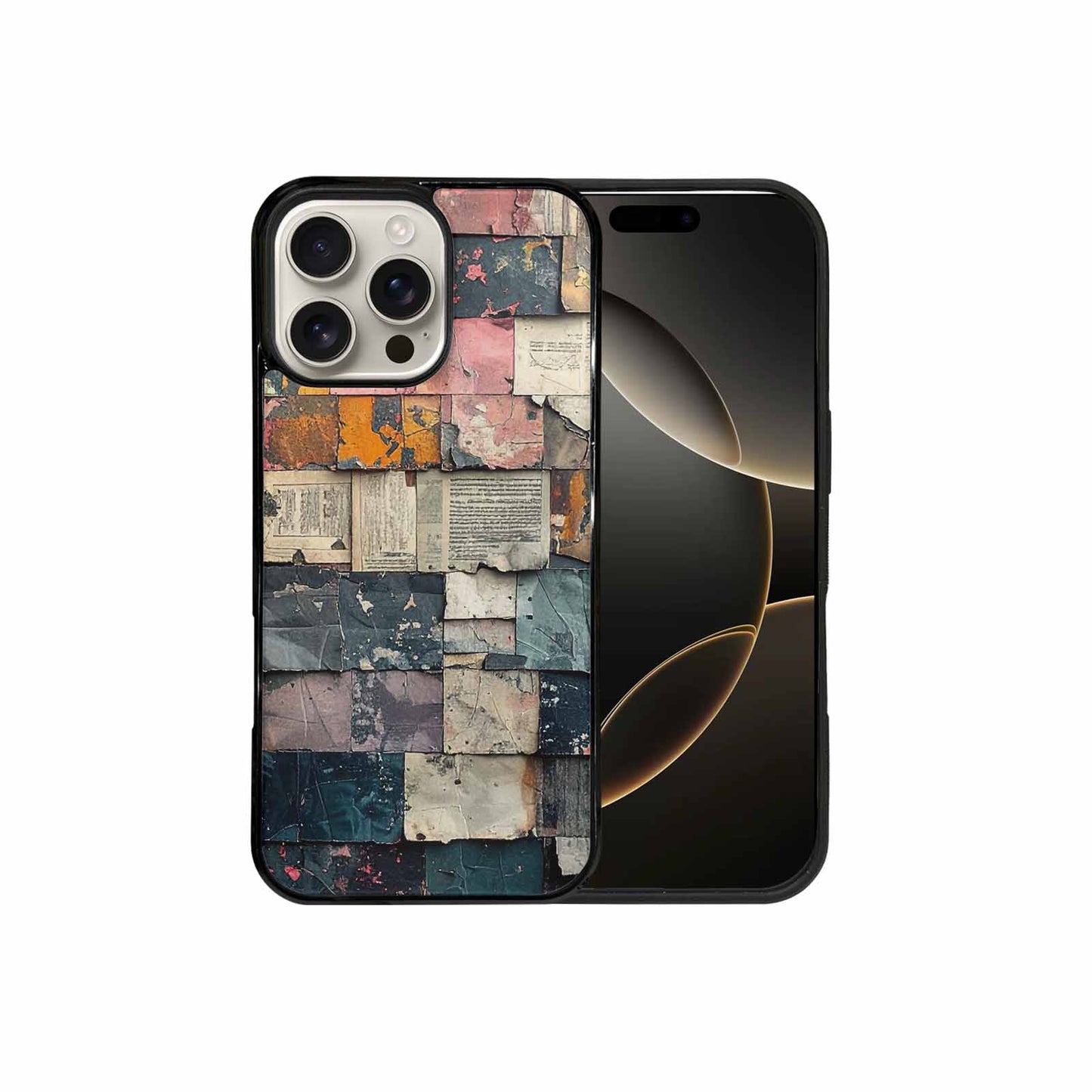 iPhone 16 Pro Max Case — Distressed Grunge Texture Pattern Hundreds Of, Personalized Phone Case