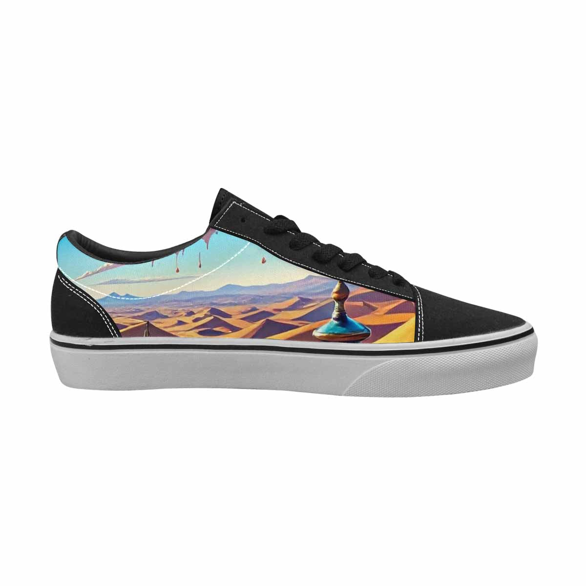 WOMEN'S Surrealist Desert Dreamscape Canvas Lace-Up Aesthetic Shoes