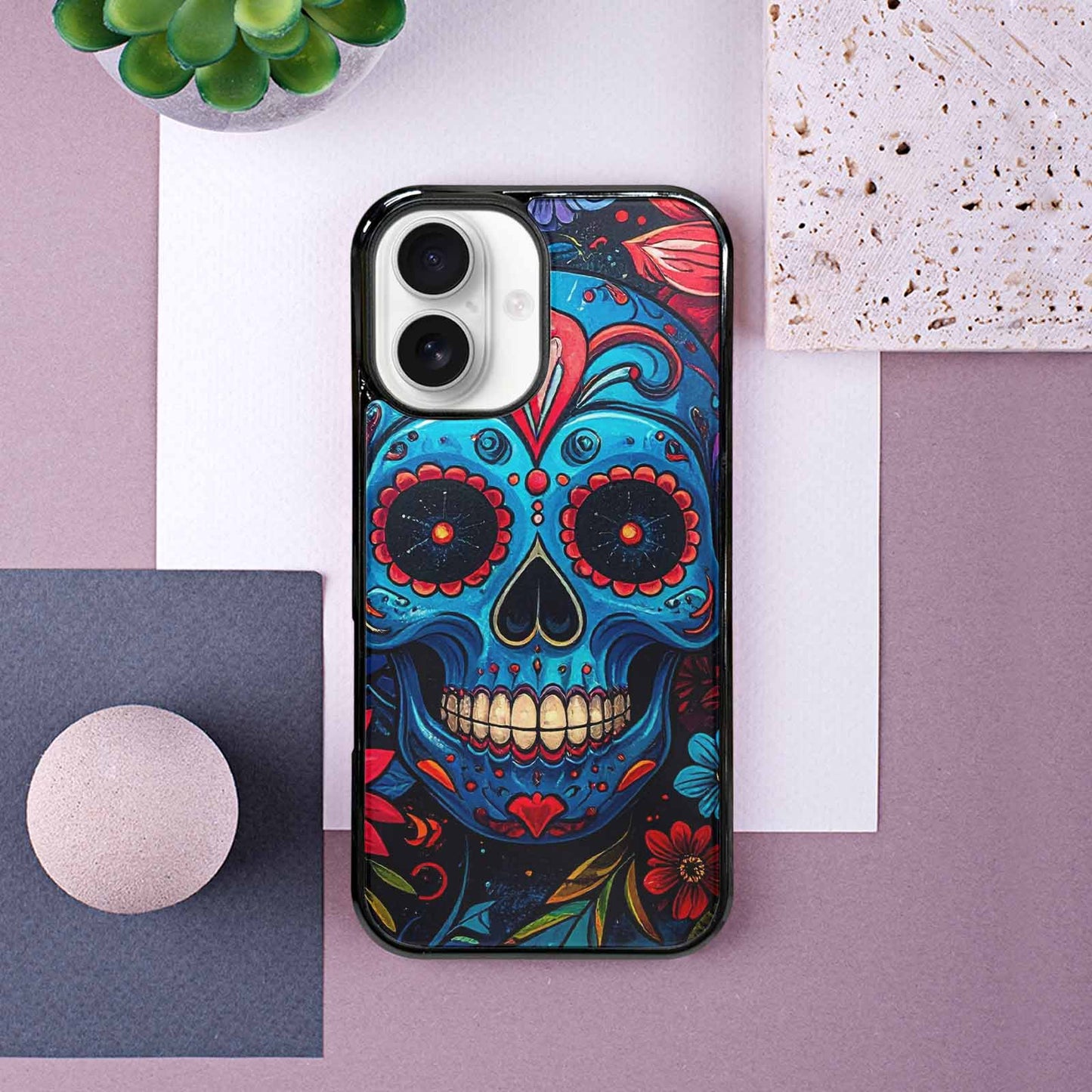 iPhone 16 Case — Graffiti Skull, Custom Print Case Cover