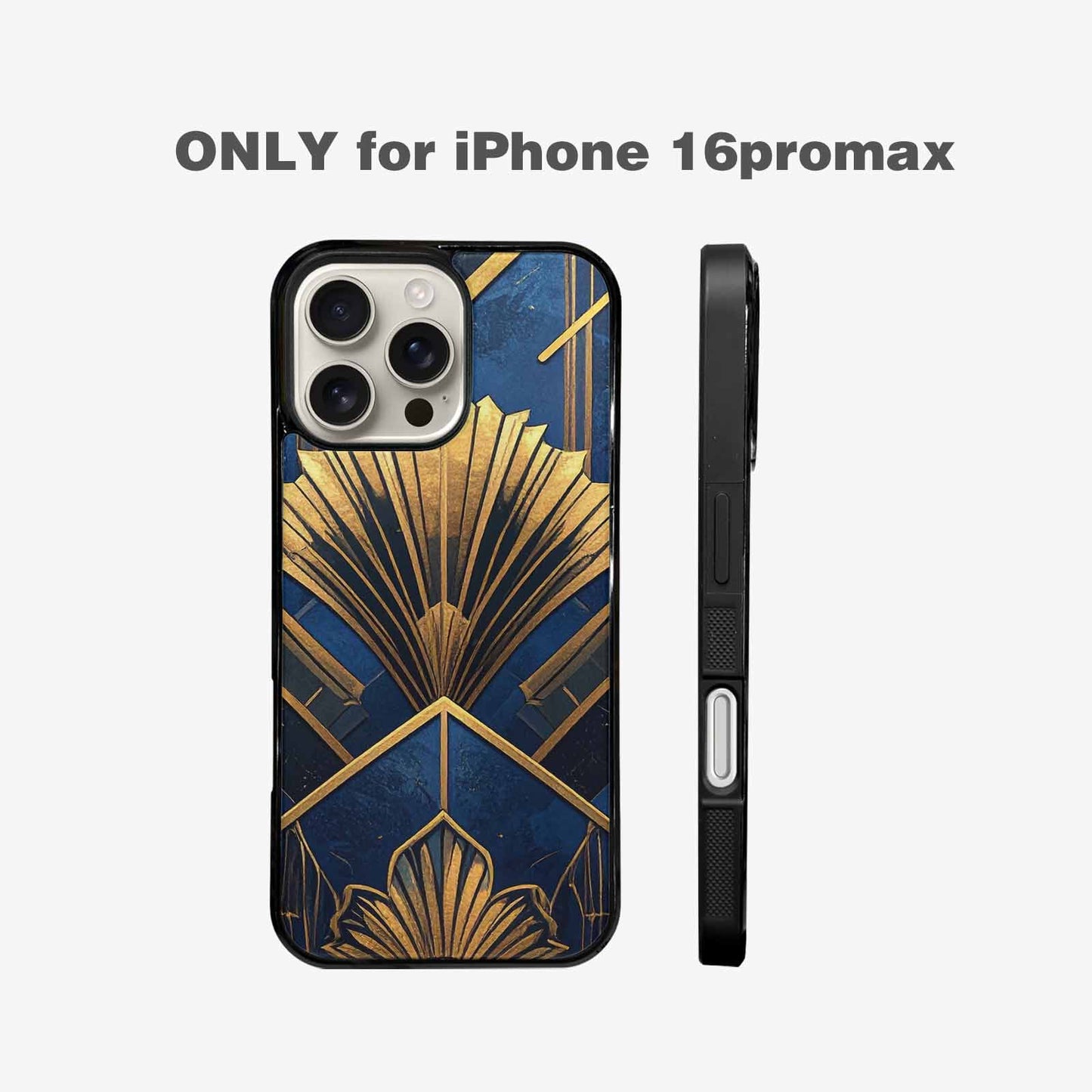 iPhone 16 Pro Max Case — Art Deco Illustration Pattern, Original Design Phone Case