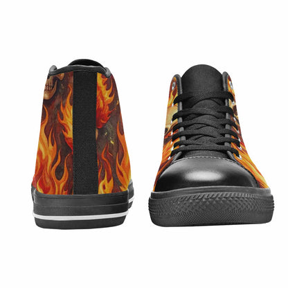 MEN'S Skulls - Flaming High Top Canvas Dreamcore Sneakers