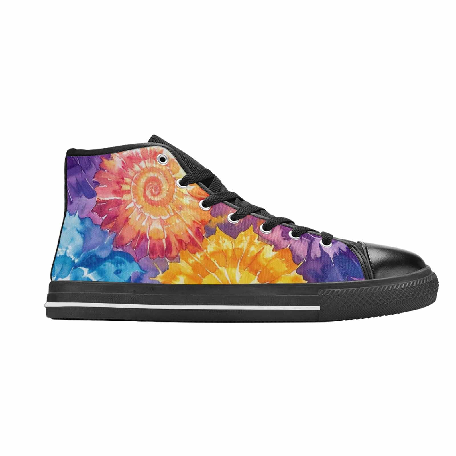 MEN'S Tie Dye Swirl High Top Canvas Vivid Shoes
