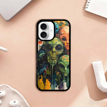iPhone 17 Case — Aliens Pattern Hundreds Of Alien Scifi, Original Design Phone Case