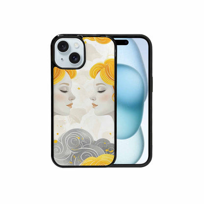iPhone 15 Case — Gemini Twins Zodiac Pattern Seamless Repeat, Original Design Phone Case