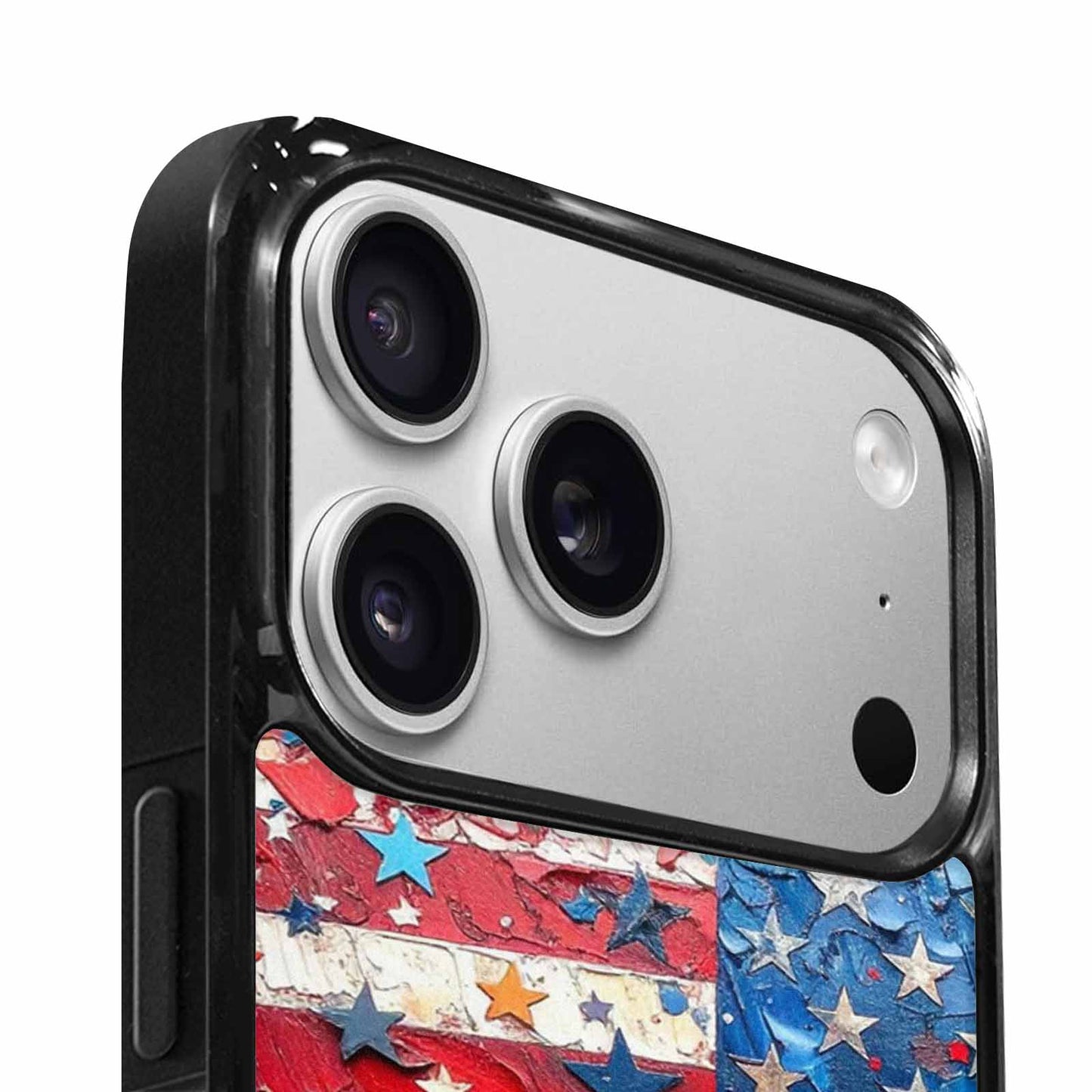 iPhone 17 Pro Max Case — Patriotic Stars And Stripes Galaxy Space, Custom Print Case Cover