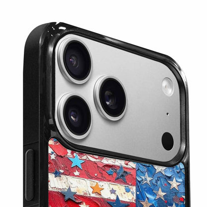 iPhone 17 Pro Max Case — Patriotic Stars And Stripes Galaxy Space, Custom Print Case Cover