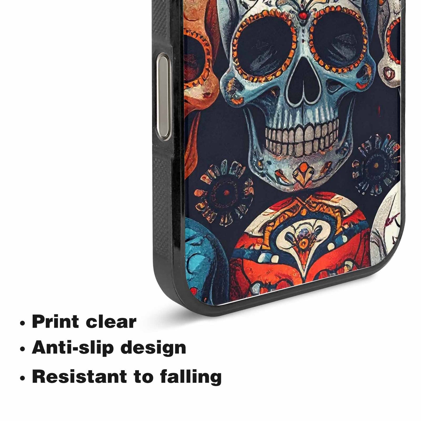 iPhone 15 Pro Max Case — Skull Waves, Customized Protective Case