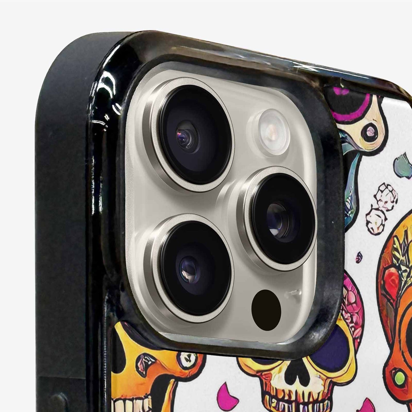 iPhone 16 Pro Max Case — Vibrant Skull Seamless, Custom Phone Case