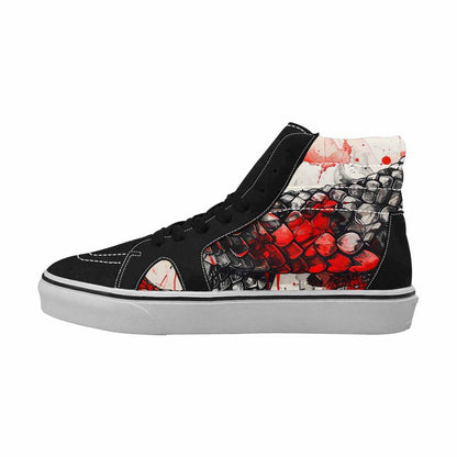 MEN'S Reptile Scale High Top Canvas Surreal Custom Shoes