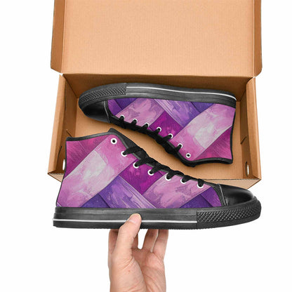 MEN'S Bisexual Flag Color High Top Canvas Y2K Custom Sneakers