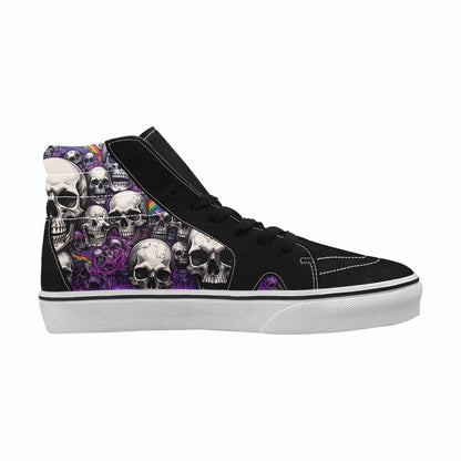 MEN'S Rainbow From Skull S High Top Canvas Aesthetic Custom Shoes