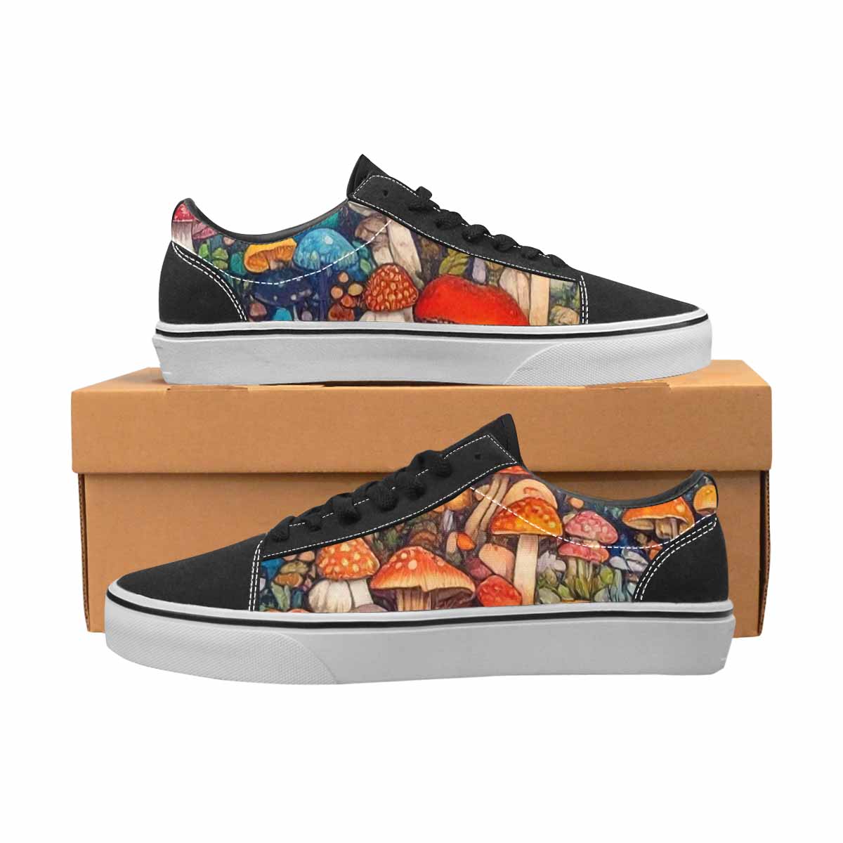 WOMEN'S Mushrooms (general) Mushrooms Pa Lace-Up Canvas Y2K Shoes