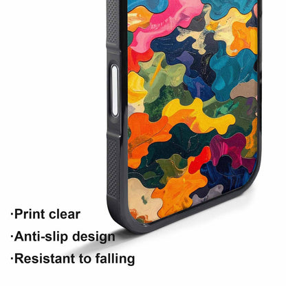 iPhone 17 Air Case — Camo Patches Full Color Vibrant Camo, Customized Protective Case