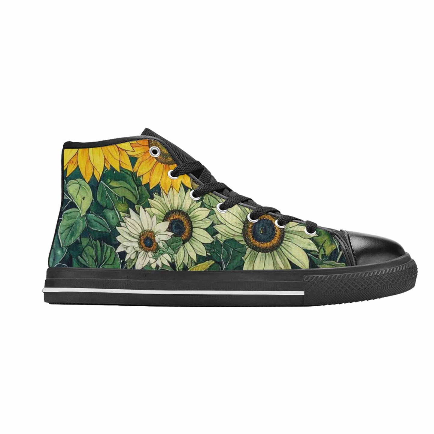 WOMEN'S Sunflower High Top Canvas Aesthetic Sneakers