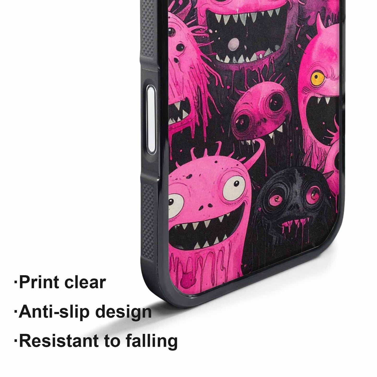 iPhone 17 Air Case — Black Pink Ink Monsters General Cartoon, Personalized Phone Case