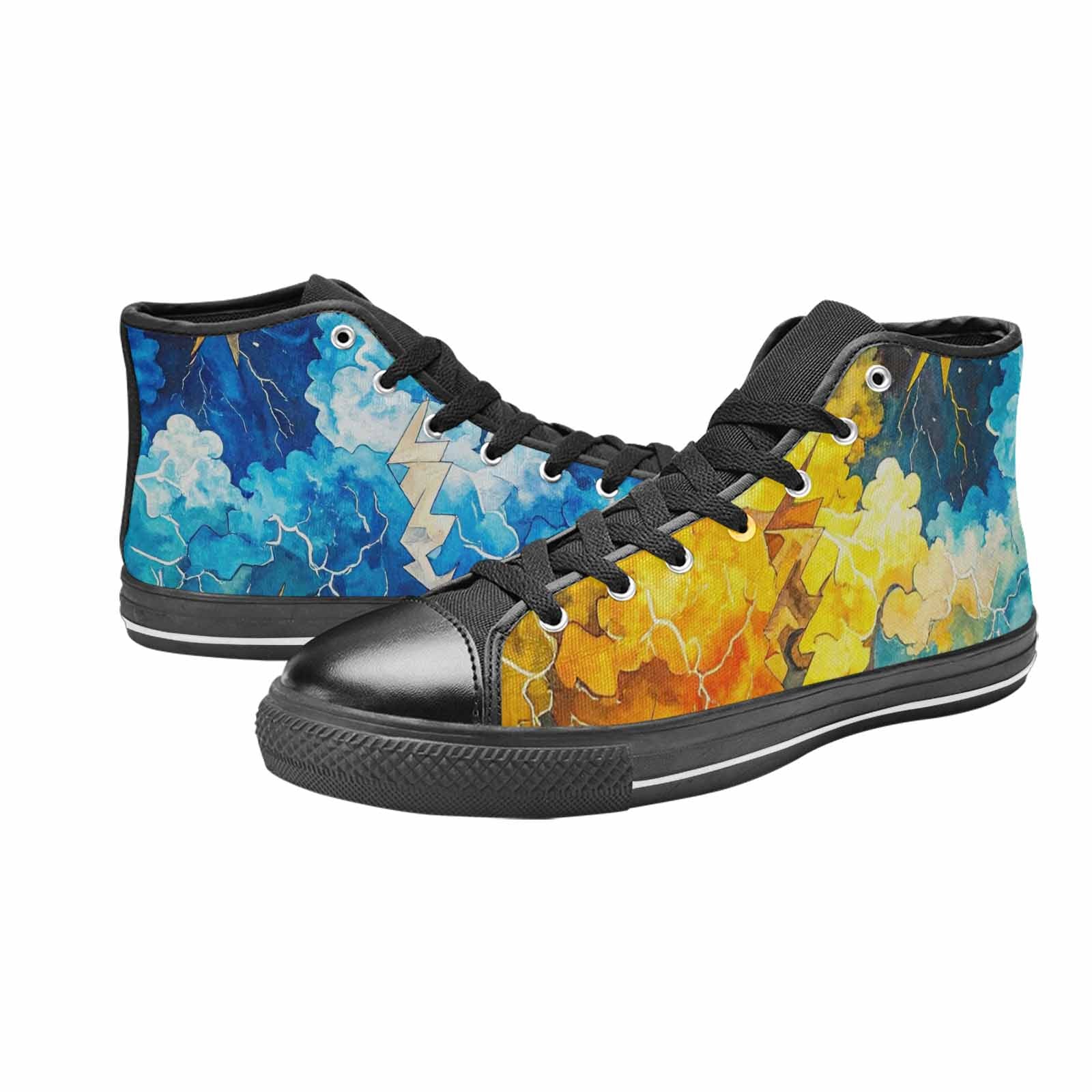 WOMEN'S Lightning Bolt High Top Canvas Aesthetic Sneakers