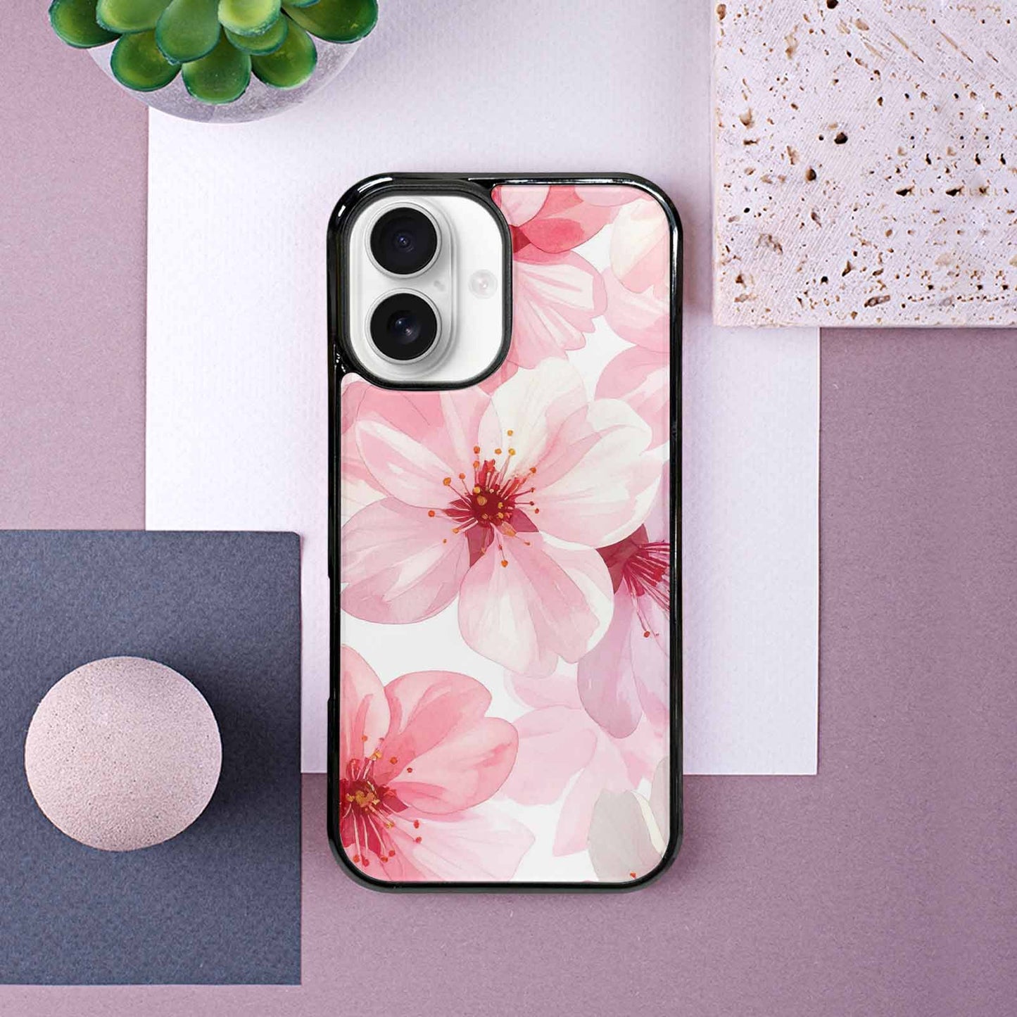 iPhone 16 Case — Japanese Cherry Blossom, Custom Made Phone Cover