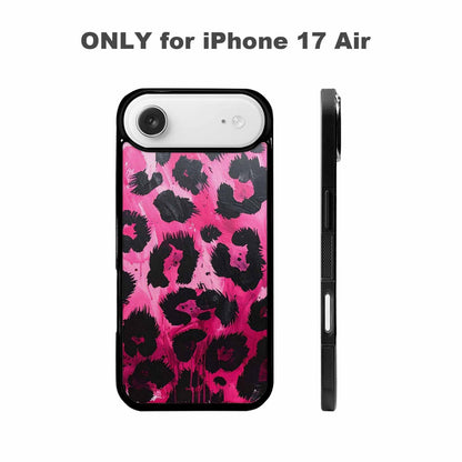 iPhone 17 Air Case — Black Pink Ink Animal Print Animal, Custom Printed Phone Case