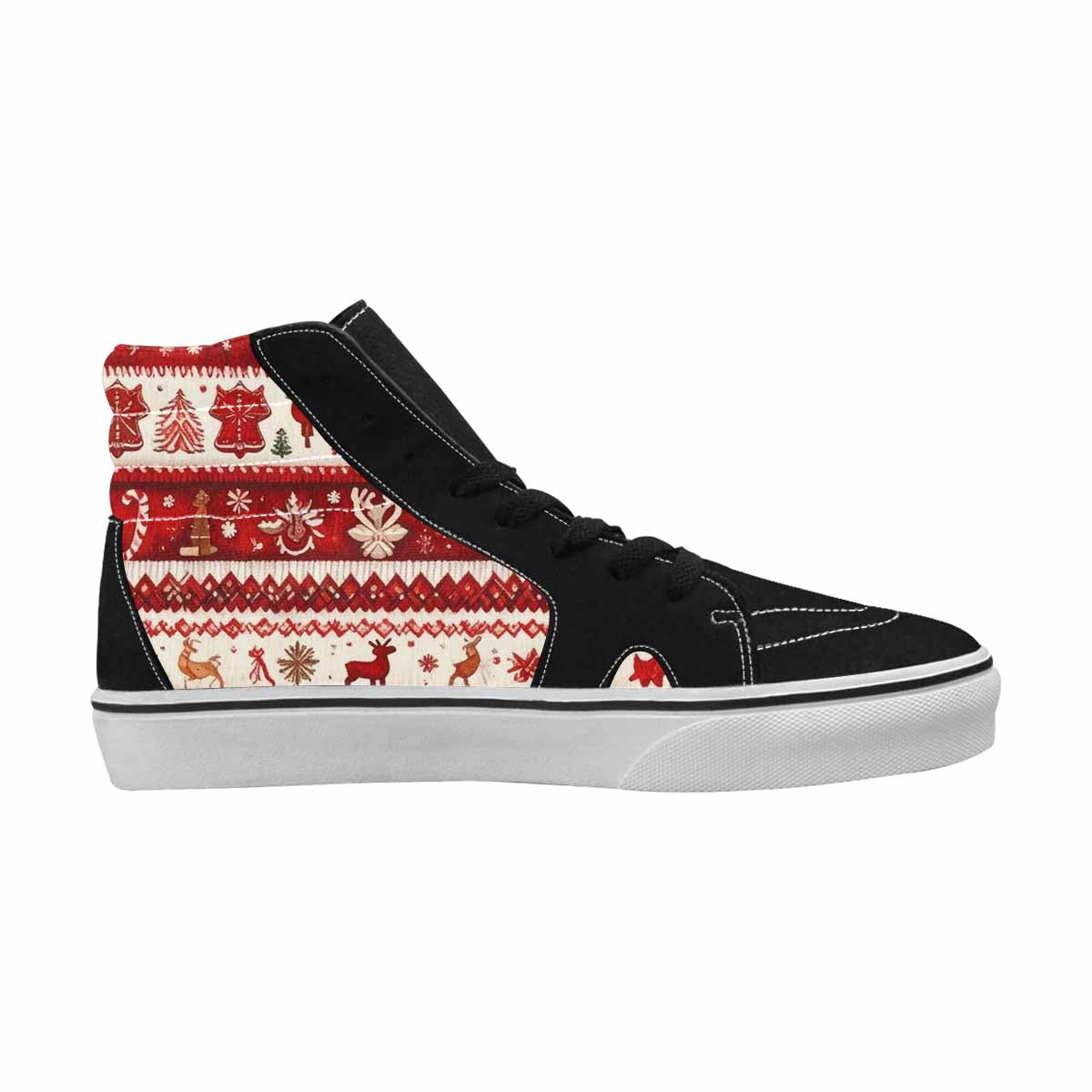 WOMEN'S Christmas Holly Snowflake High Top Canvas Cottagecore Shoes