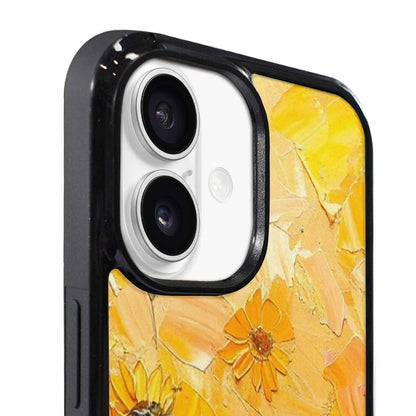 iPhone 17 Case — Impressionist Sunflower Brushstroke Pattern Floral, Custom Phone Case